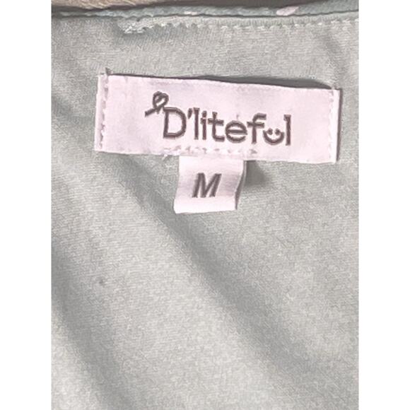 D’liteful Green Ditsy Floral Mini Dress Women’s M - Picture 2 of 10